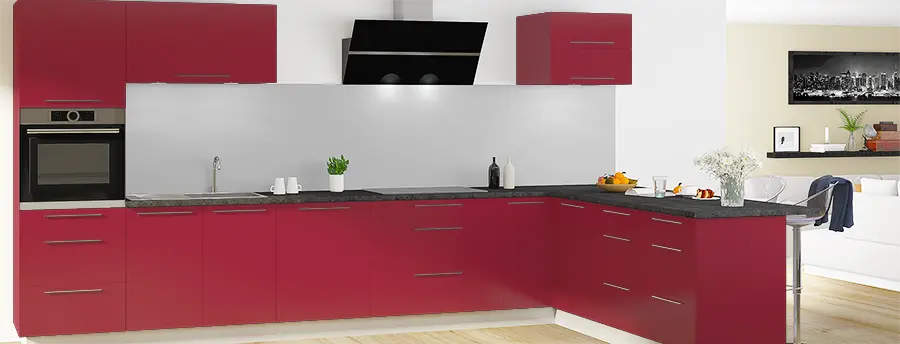 cuisine rouge credence