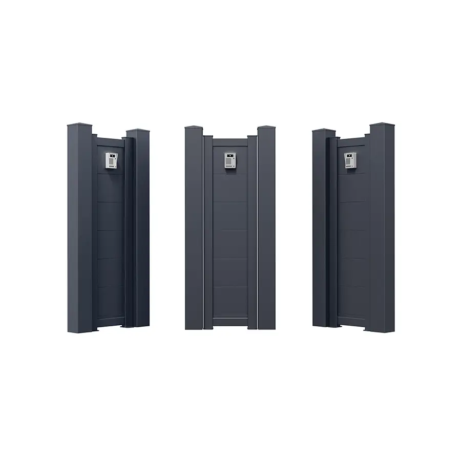 portillon aluminium visiophone 3d
