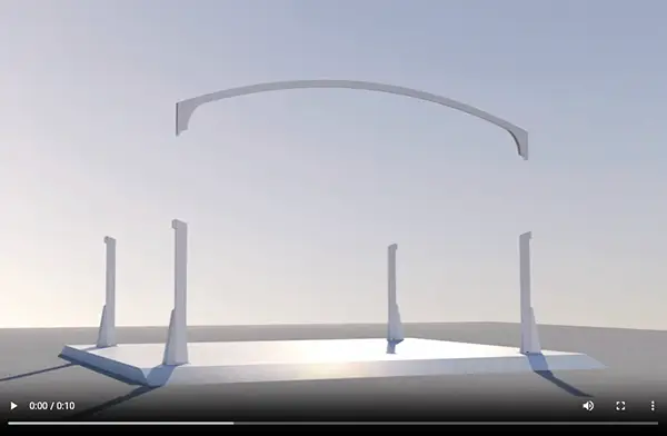 Rendu photoréaliste 3D d'un carport moderne